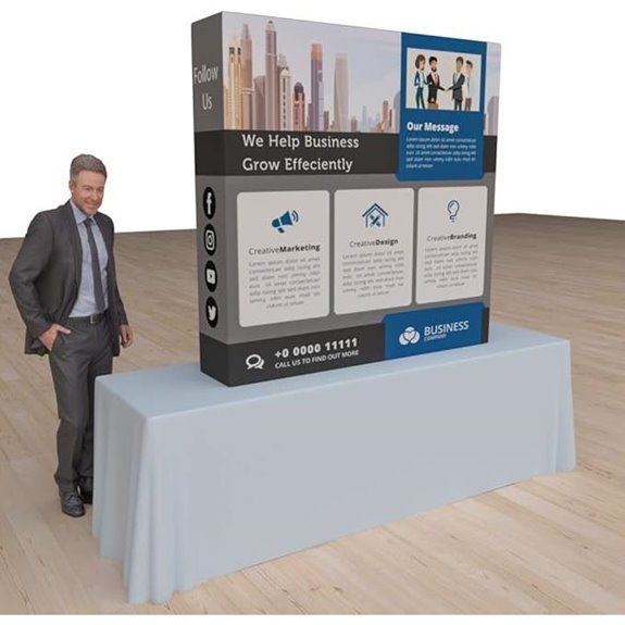 Vispronet Trade Show Display - Pop Up Booth Curved (5ft x 5ft)