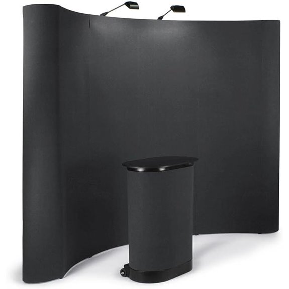 Curved Trade Show Display Booth with Podium