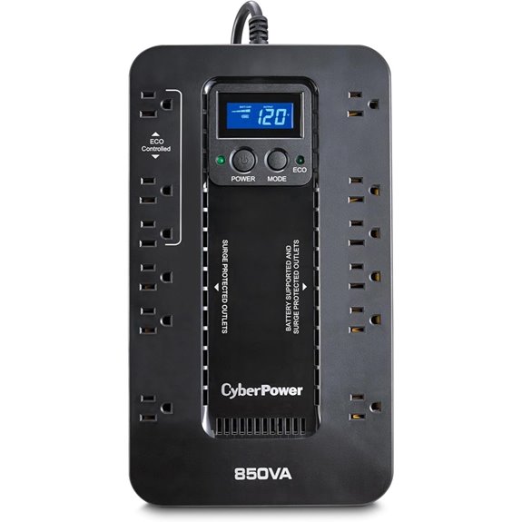 CyberPower EC850LCD UPS Battery Backup & Surge Protector