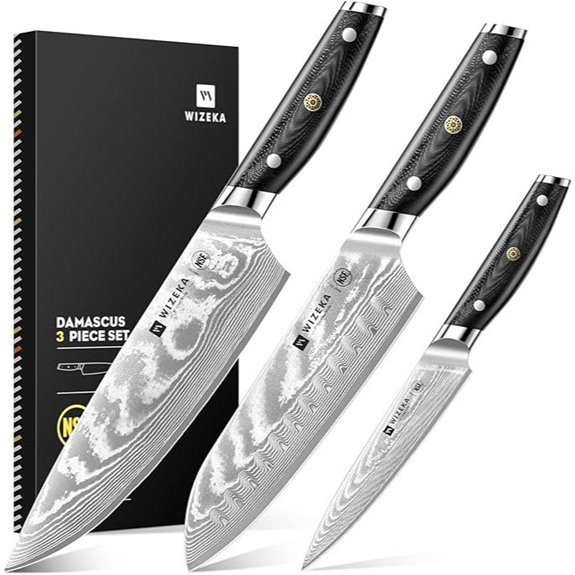 15 Best VG10 Knives for 2026 That Chefs Swear By 15 WIZEKA Damascus Chef Knife Set (3 pcs)