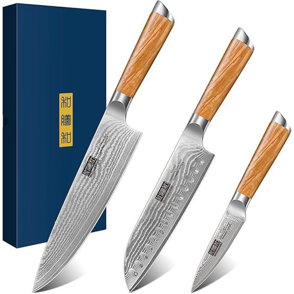15 Best Santoku Vs Chef Knife Sets for 2026 That Cut Like Pros 13 HOSHANHO Damascus Kitchen Knife Set (3-Piece)