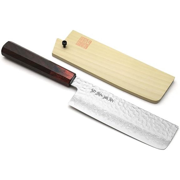 Yoshihiro VG10 Damascus Nakiri Vegetable Knife