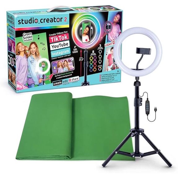 15 Best Green Screens for YouTube Studios in 2026 17 Canal Toys DIY Ring Light with Green Screen Kit