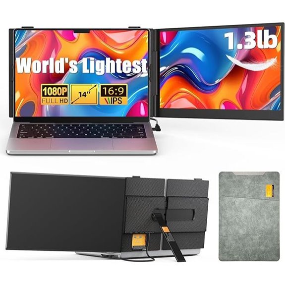 15 Best Dual-Screen Portable Monitors for Remote Work in 2026 5 Dual 14 Laptop Screen Extender with HDMI & USB-C