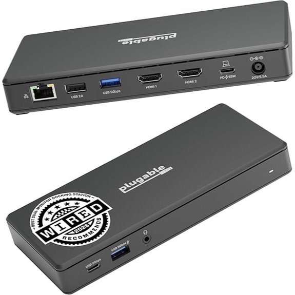 Plugable USB-C Docking Station with Dual 4K HDMI