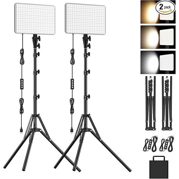 15 Premium LED Video Lights for YouTube in 2026 15 Anautin 2-Pack Dimmable LED Video Lighting Kit