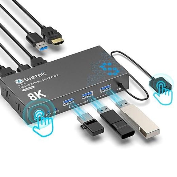 15 Best KVM Switches for IT Admins in 2026 11 USB 3.0 HDMI KVM Switch for 2 Computers