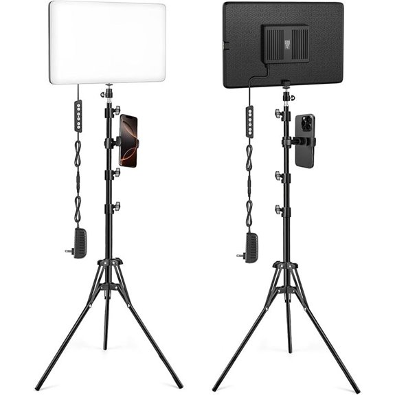 2-Pack LED Video Light Kit with Tripod and Phone Holder