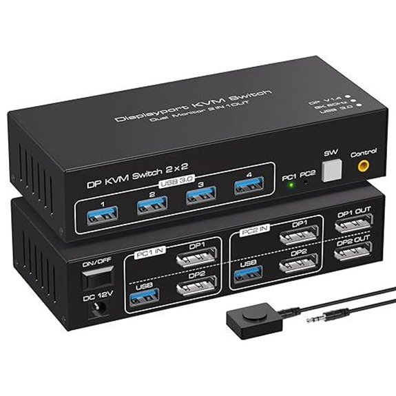 15 Best KVM Switches for IT Admins in 2026 6 DisplayPort KVM Switch for Dual Monitors and 4 Devices