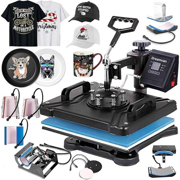 8-in-1 Heat Press Machine for Shirts and More