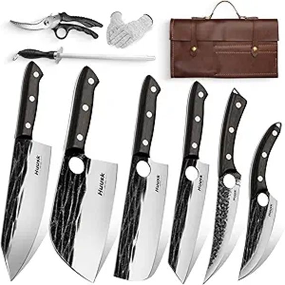 15 Best Carbon Steel Knife Sets for 2026 That Chefs Recommend 11 Huusk Chef Knife Set with Ebony Handles