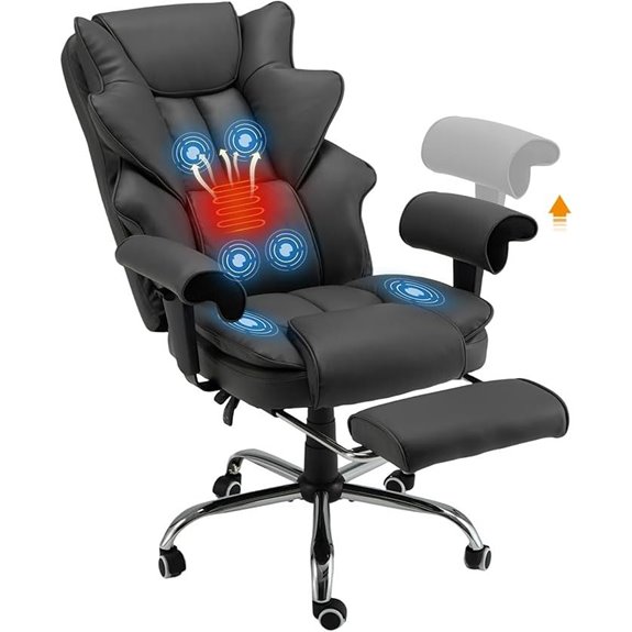 15 Best Ergonomic Office Chairs for Remote Marketers in 2026 17 HOMREST Ergonomic Office Chair with Vibration & Heat
