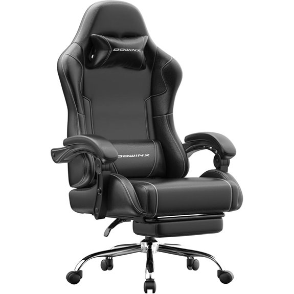 Dowinx Ergonomic Gaming Chair with Footrest and Massage