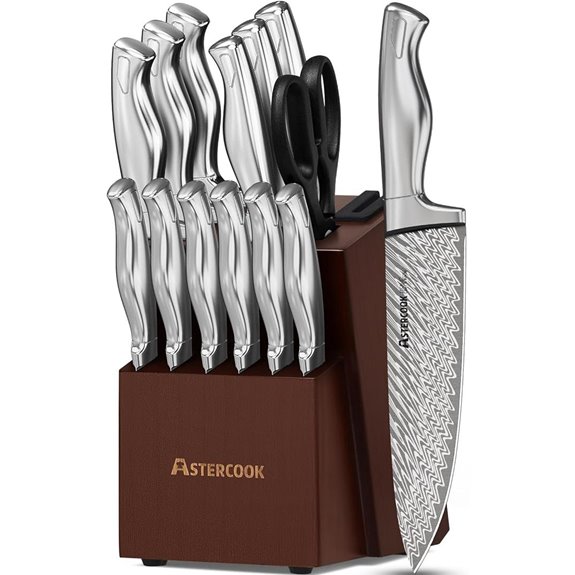 15 Best Stainless Steel Knife Sets for 2026 That Chefs Love 3 Astercook 15-Piece Knife Set with Sharpener and Block