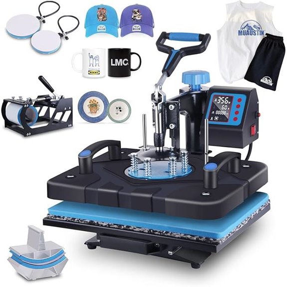 15 Best Heat Press Machines for Small Businesses in 2026 8 HORGELU 5-in-1 Heat Press Machine 12x15 Inch