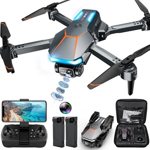 RAGPIP X66 Foldable 1080P Camera Drone with Batteries