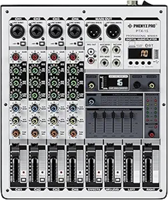 Phenyx Pro 4-Channel Audio Mixer with Effects