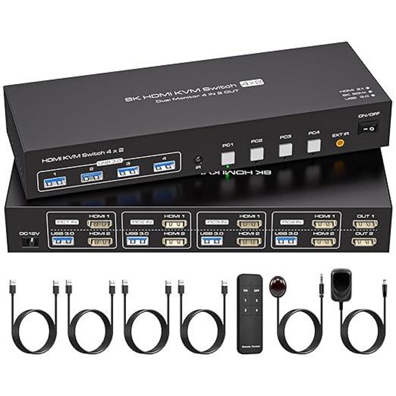 15 Best KVM Switches for IT Admins in 2026 16 HDMI KVM Switch 4 Computers 2 Monitors 8K