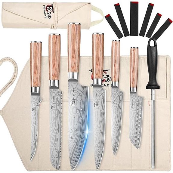 14pcs Chef Knife Set with Roll Bag