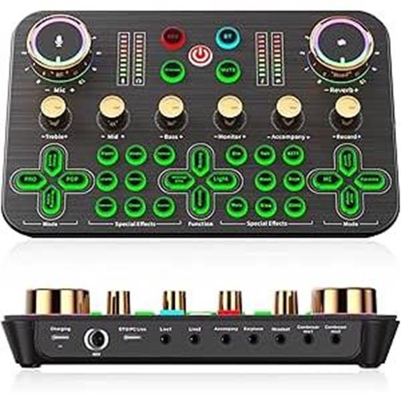 Facmogu K600 Gaming Audio Mixer with Microphone Support