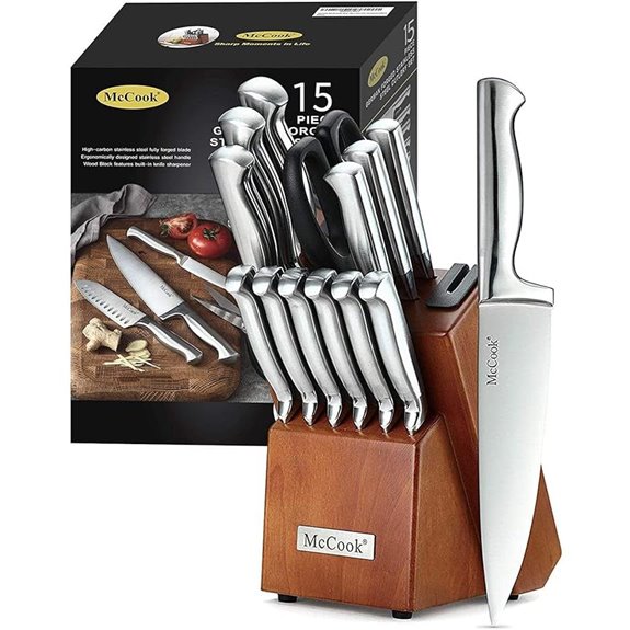15 Best Knife Blocks for 2026 That Chefs Swear By 6 McCook German Stainless Steel Knife Block Set