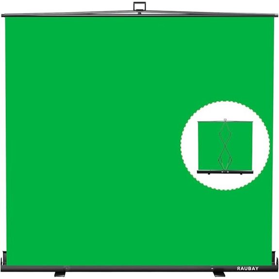 15 Best Top-Rated Green Screen for Live Streams on Amazon USA 9 RAUBAY Green Screen Backdrop with Stand (78.7x82.7in)
