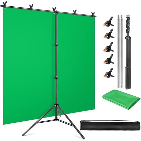 15 Best Top-Rated Green Screen for Live Streams on Amazon USA 13 Green Screen Backdrop Kit with Stand and Accessories