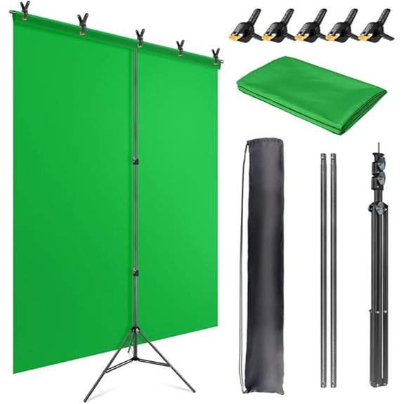 15 Best Green Screens for YouTube Studios in 2026 13 Green Screen Backdrop Kit with Stand