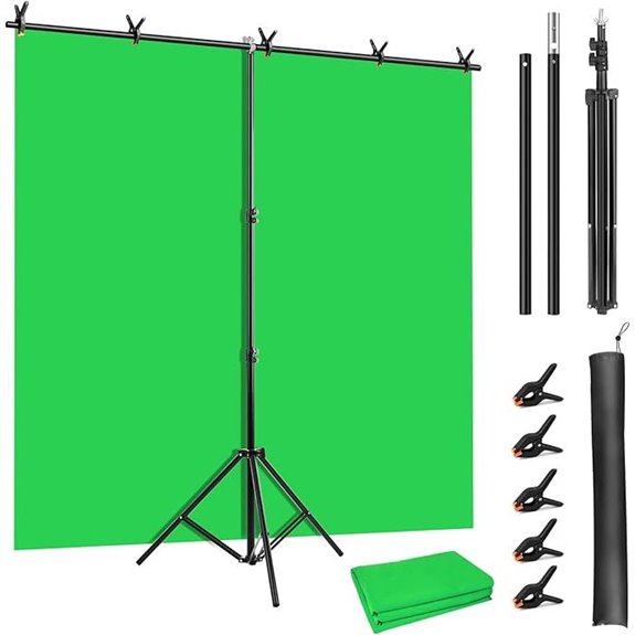 15 Best Professional Green Screens for Live Streams in 2026 15 Green Screen Backdrop Kit with Stand and Accessories