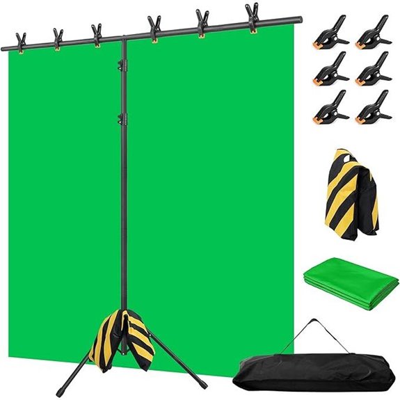 15 Best Green Screen for Webinars on Amazon in 2026 6 Green Screen Backdrop Kit with Stand and Accessories
