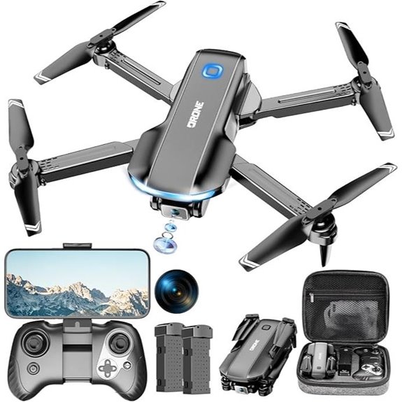 Foldable HD Camera Drone with 360° Flip and GPS