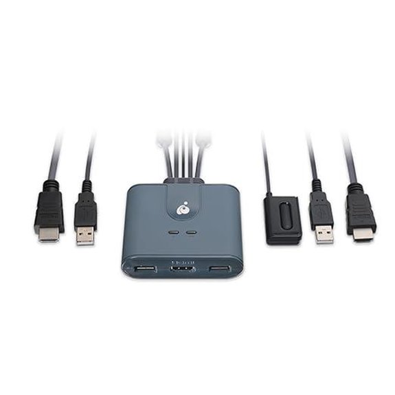 IOGEAR 2-Port HDMI KVM Switch with Cables