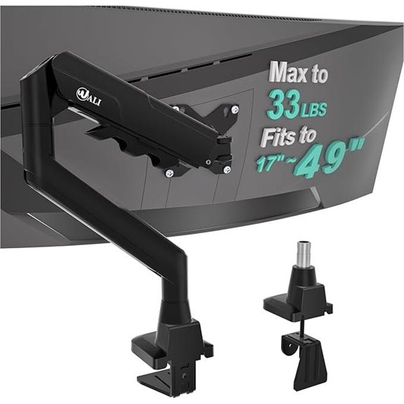 WALI Heavy Duty Single Monitor Arm for 17-49 Inch