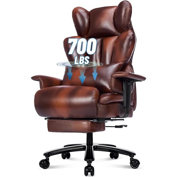 Heavy Duty Big & Tall Office Chair with Footrest