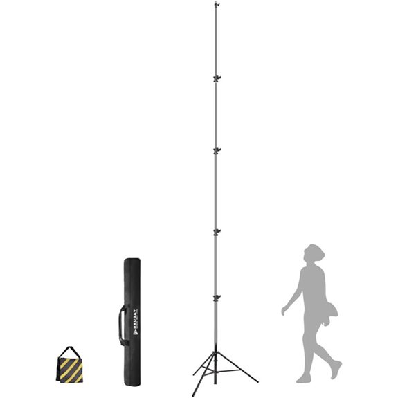 RAUBAY Heavy Duty Tall Video Tripod with Air Cushion