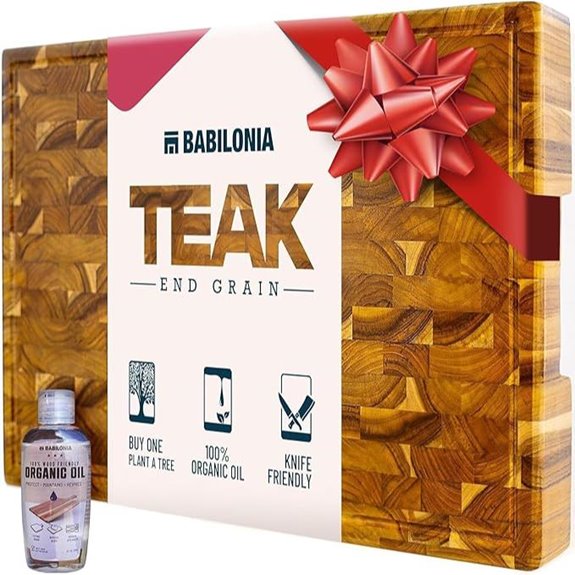 15 Best End Grain Cutting Boards for 2026 That Chefs Recommend 10 Teak Cutting Board 19.7x12.2 Heavy Duty Butcher Block