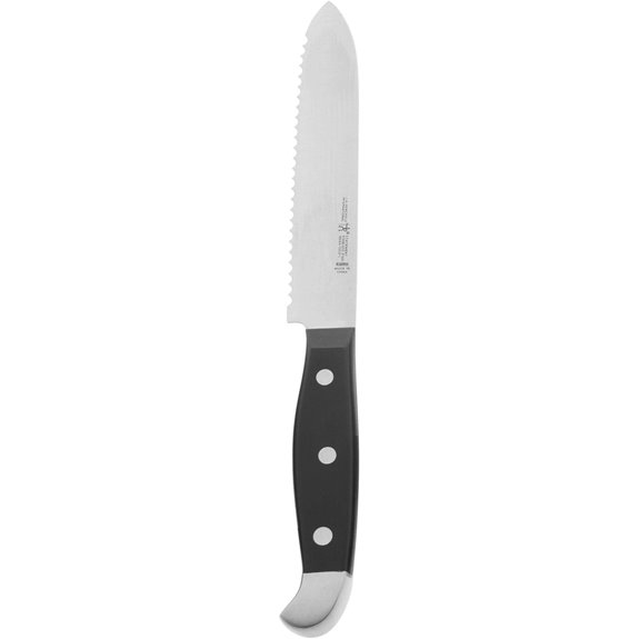 HENCKELS 5-inch Serrated Utility Knife Black/Stainless
