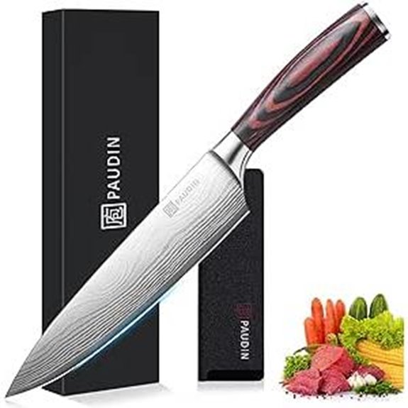 PAUDIN 8-Inch High Carbon Stainless Steel Chef Knife