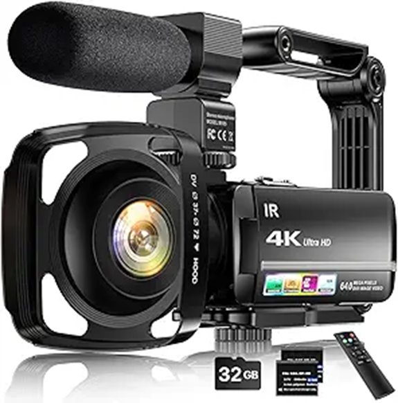 4K Vlogging Camera with Night Vision & Accessories