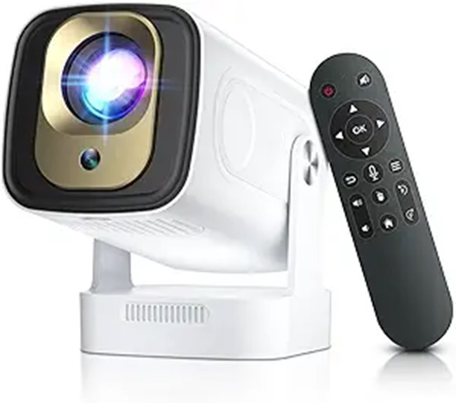 10 Best Ultra-Short-Throw Projectors for 2026 Office Presentations 6 Salange 1080P 4K Wi-Fi Bluetooth Portable Projector