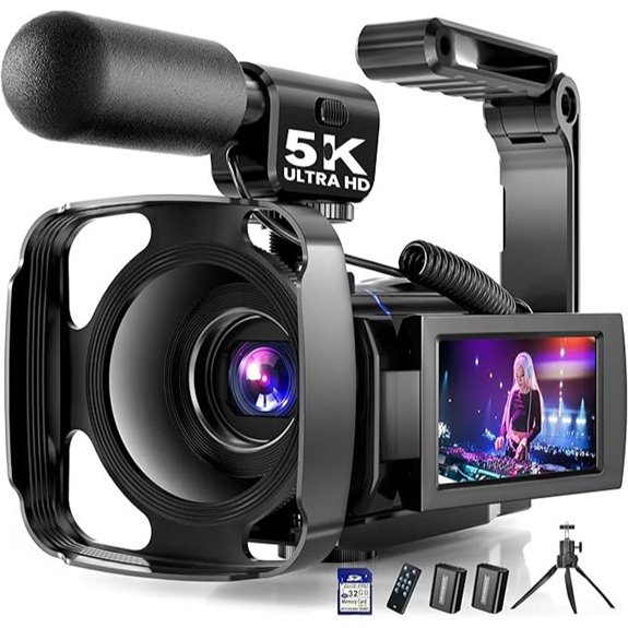 5K UHD Vlogging Camera with 16x Zoom and Night Vision