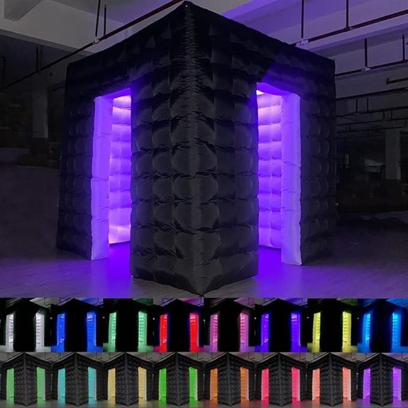 Inflatable Photo Booth with LED Lights and Accessories