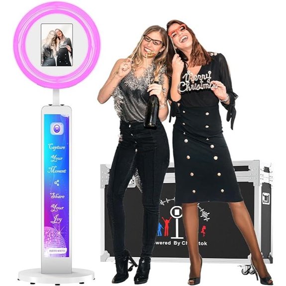 13 Top-Rated Photo Booth Machines for Weddings in 2026 6 JIYANG Photo Booth Machine for iPad with Ring Light