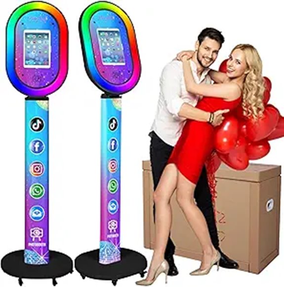 Photo Booth for iPad with Ring Light and Logo