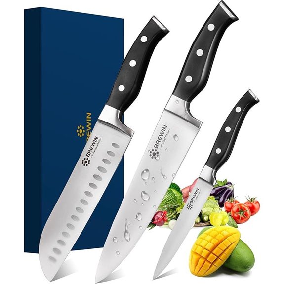 15 Best Knives for Professional Chefs in 2026 That Cut Like Butter 9 Brewin 3PC Japanese Chef Knife Set with Gift Box