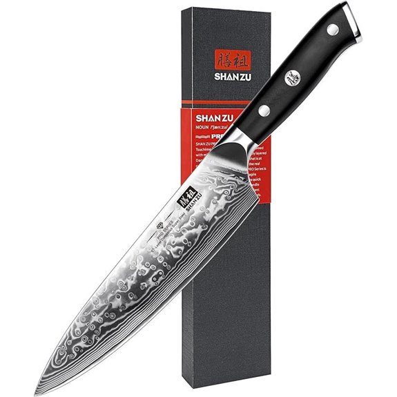 15 Best Knives for Professional Chefs in 2026 That Cut Like Butter 17 SHAN ZU 8-Inch Japanese Steel Damascus Chef Knife