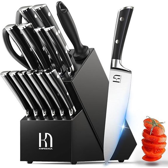 15 Best Carbon Steel Knife Sets for 2026 That Chefs Recommend 4 15-Piece Japanese High Carbon Steel Knife Set with Block