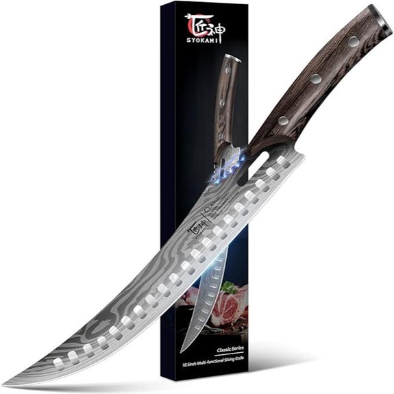 Japanese Style 10.5-Inch Meat Carving Knife with Handle