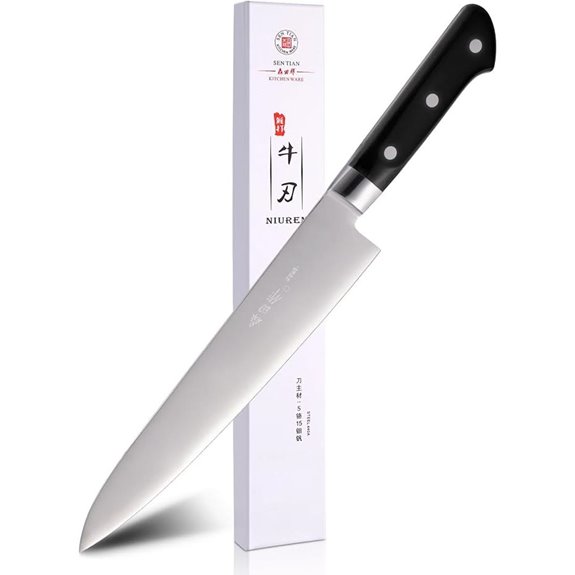 Japanese Chef Knife - 9.5 Inches Sushi Knife with Ergonomic Handle