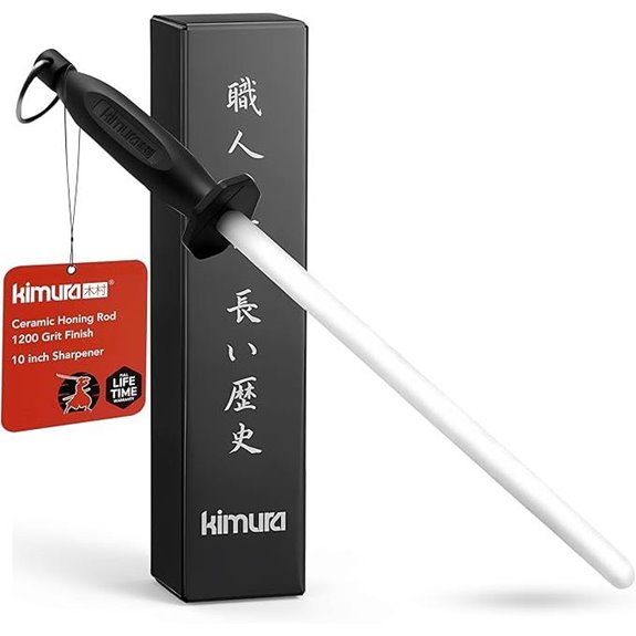 Kimura 10-Inch Ceramic Honing Steel Knife Sharpener